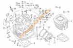 CB 200-250ccm motorblokk robbantott ábrák